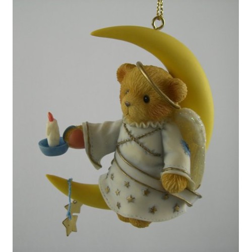 Angel Sitting On Moon Ornament